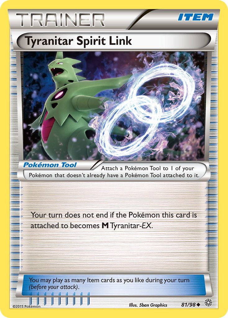 Tyranitar Spirit Link 81/98 Reverse Uncommon - MissingNo.