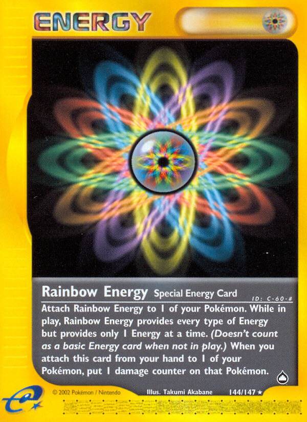 Rainbow Energy 144/147 Reverse Rare - MissingNo.