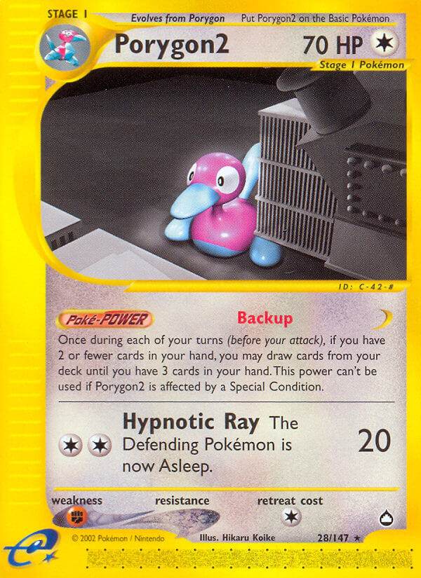 Porygon2 28/147 Non-Holo Rare - MissingNo.