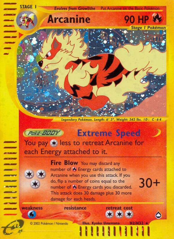 Arcanine H2/H32 Holo Rare - MissingNo.