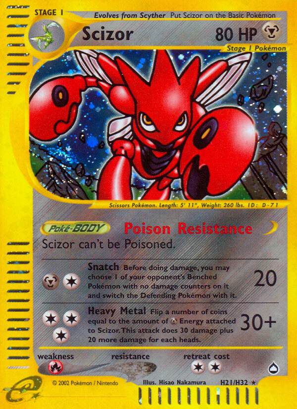 Scizor H21/H32 Holo Rare - MissingNo.