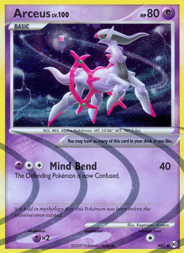 Arceus AR7 Holo Secret Rare - MissingNo.