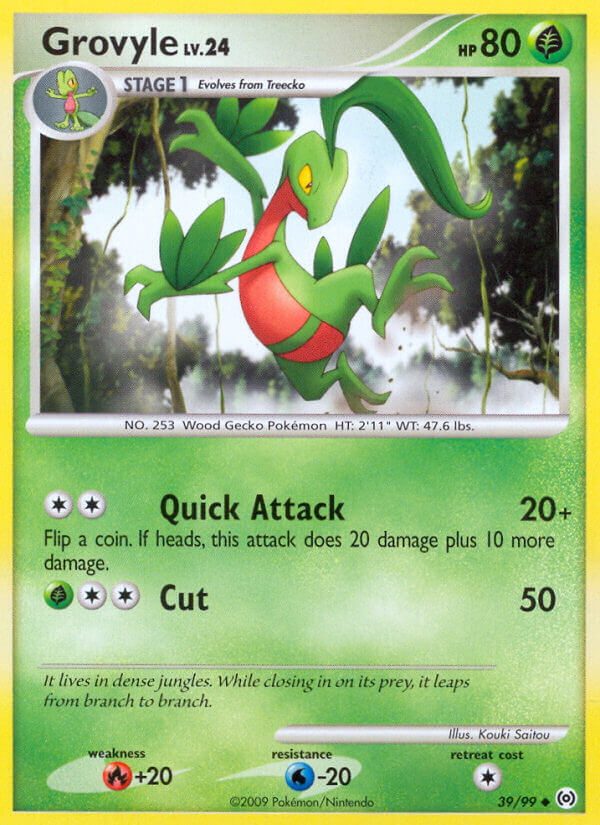 Grovyle 39/99 Reverse Uncommon - MissingNo.