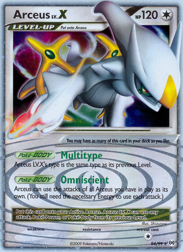 Arceus LV.X 94/99 Holo Rare LV.X - MissingNo.