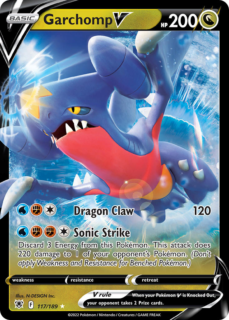 Garchomp V 117/189 Holo Rare V