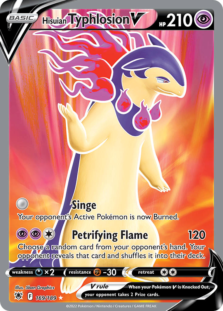 Hisuian Typhlosion V 169/189 Holo Ultra Rare V
