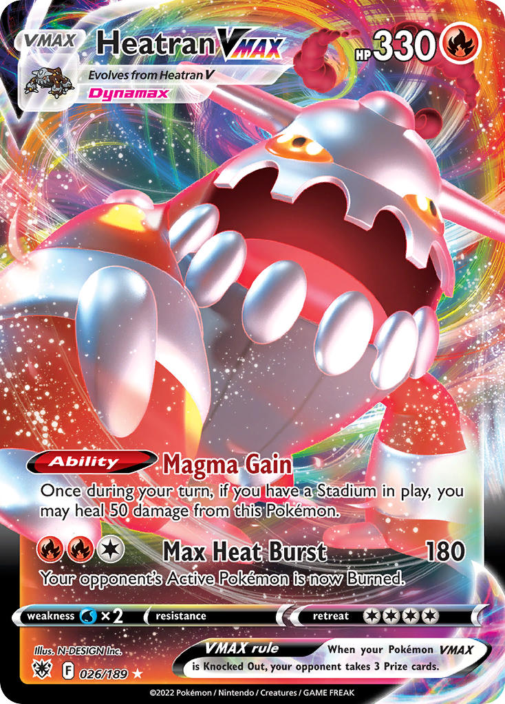 Heatran VMAX 26/189 Holo Rare VMAX