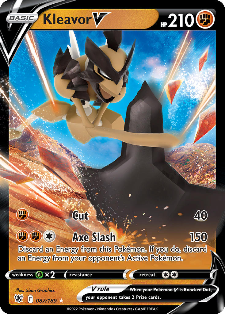 Kleavor V 87/189 Holo Rare V