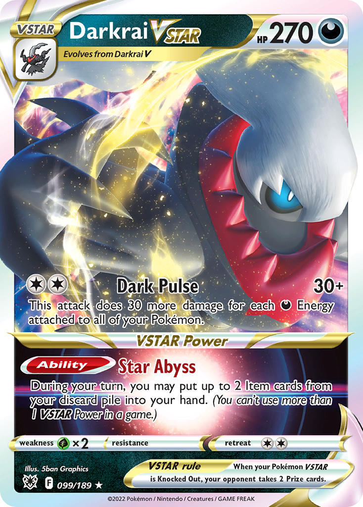 Darkrai VSTAR 99/189 Holo Rare VSTAR