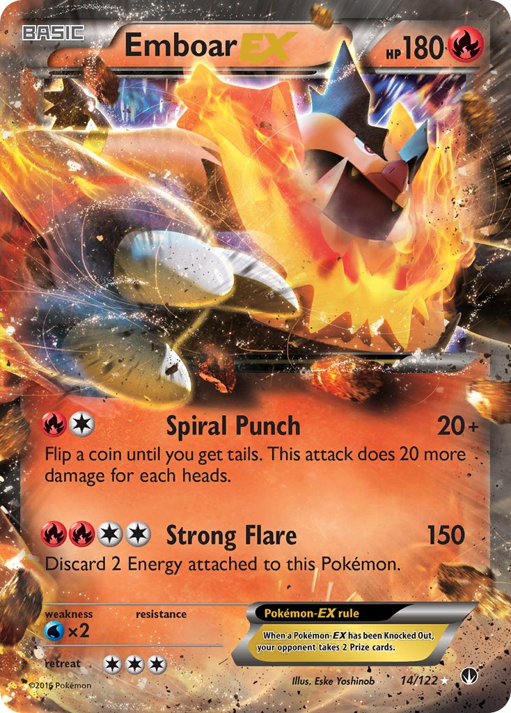 Emboar EX 14/122 Holo Rare EX - MissingNo.
