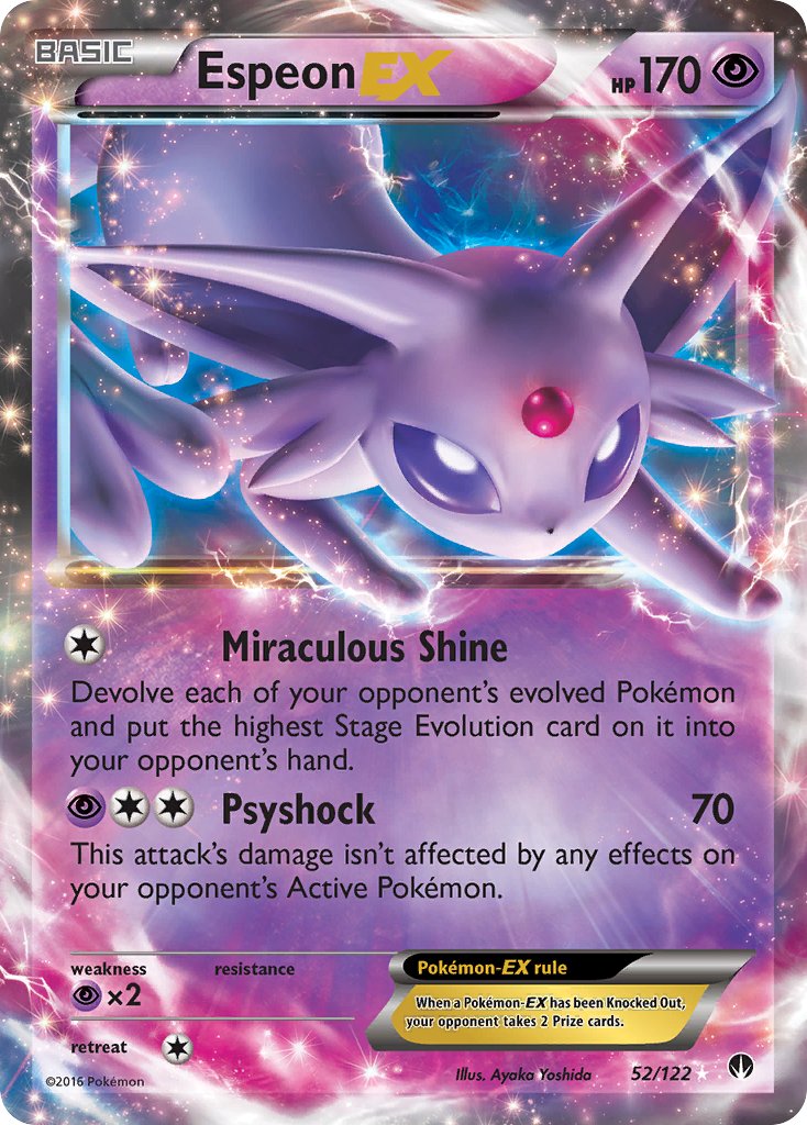 Espeon EX 52/122 Holo Rare EX - MissingNo.