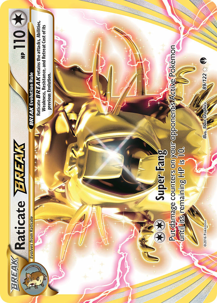 Raticate BREAK 89/122 Holo Rare BREAK - MissingNo.