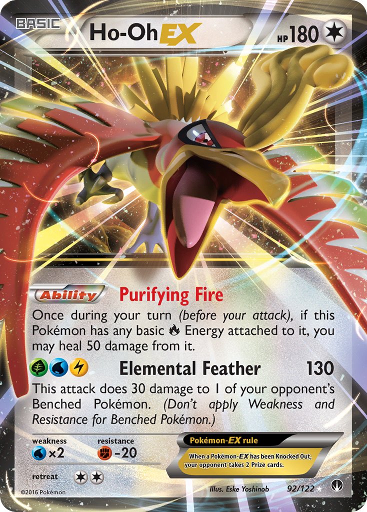 Ho-Oh EX 92/122 Holo Rare EX - MissingNo.
