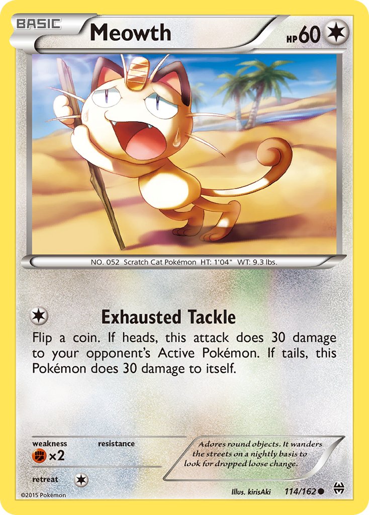 Meowth 114/162 Reverse Common - MissingNo.