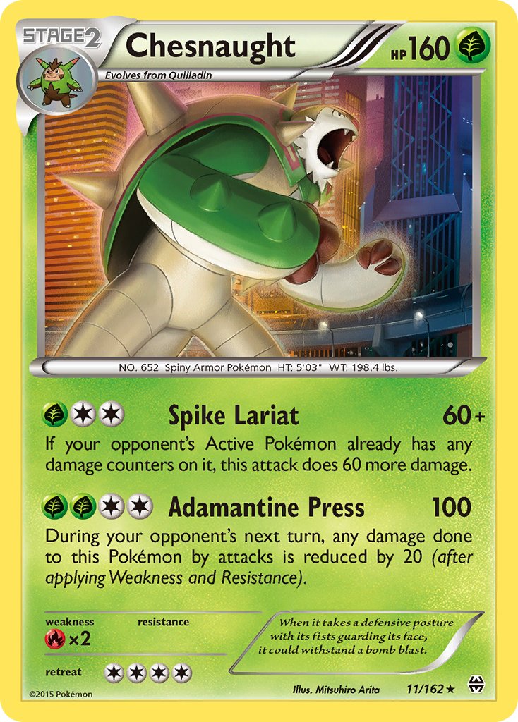 Chesnaught 11/162 Reverse Rare - MissingNo.