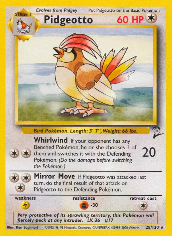 Pidgeotto 28/130 Non-Holo Rare - MissingNo.