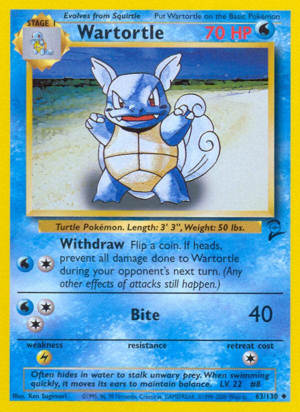 Wartortle 63/130 W Stamp Top Deck Magazine March 2000 Promo - MissingNo.