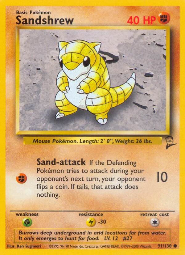 Sandshrew 91/130 Common - MissingNo.