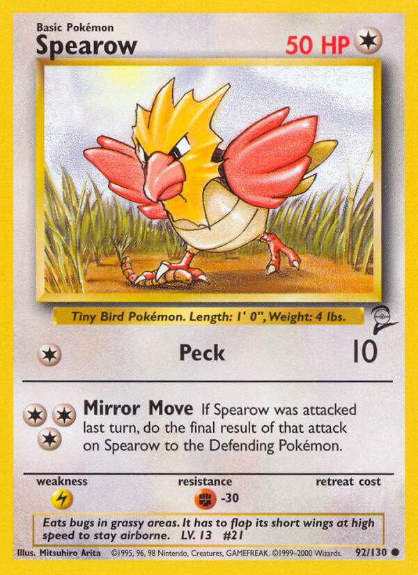 Spearow 92/130 Common - MissingNo.