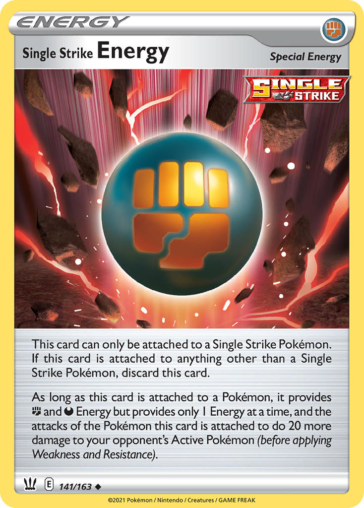 Single Strike Energy 141/163 Non-Holo Play! Pokémon Stamp Prize Pack Series 1 & Prize Pack Series 2 Exclusive