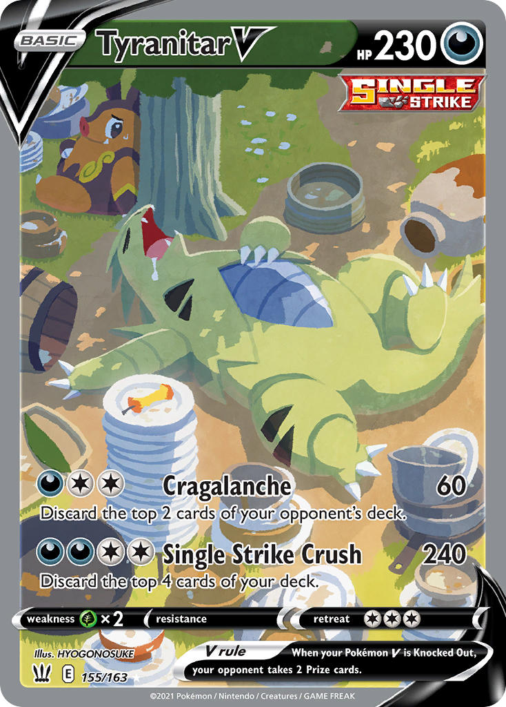 Tyranitar V 155/163 Holo Ultra Rare V