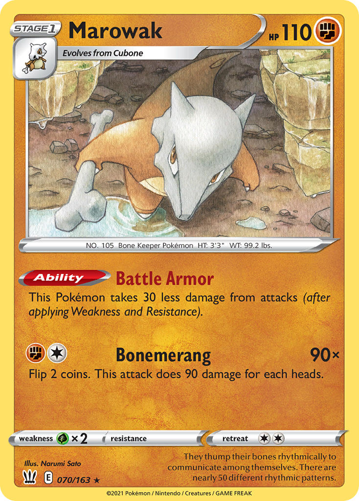 Marowak 70/163 Reverse Rare