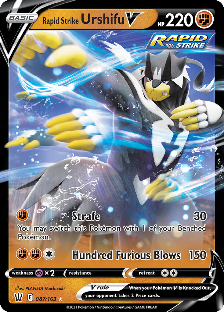 Rapid Strike Urshifu V 87/163 Play! Pokémon Stamp Prize Pack Series 1 & Prize Pack Series 2 Exclusive