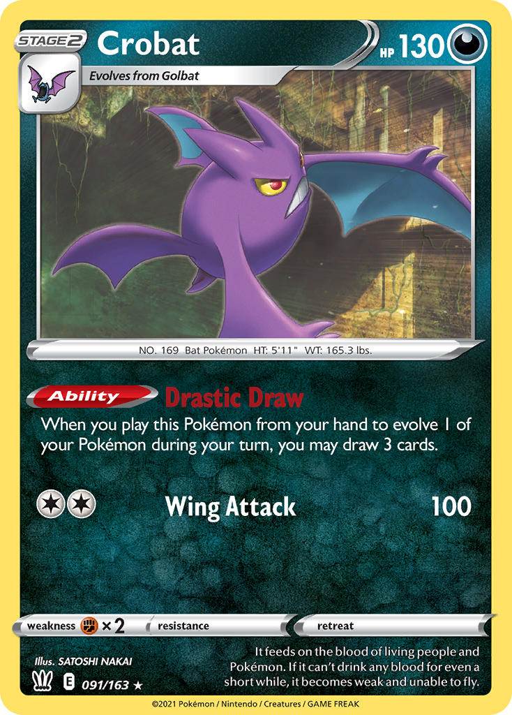 Crobat 91/163 Reverse Rare