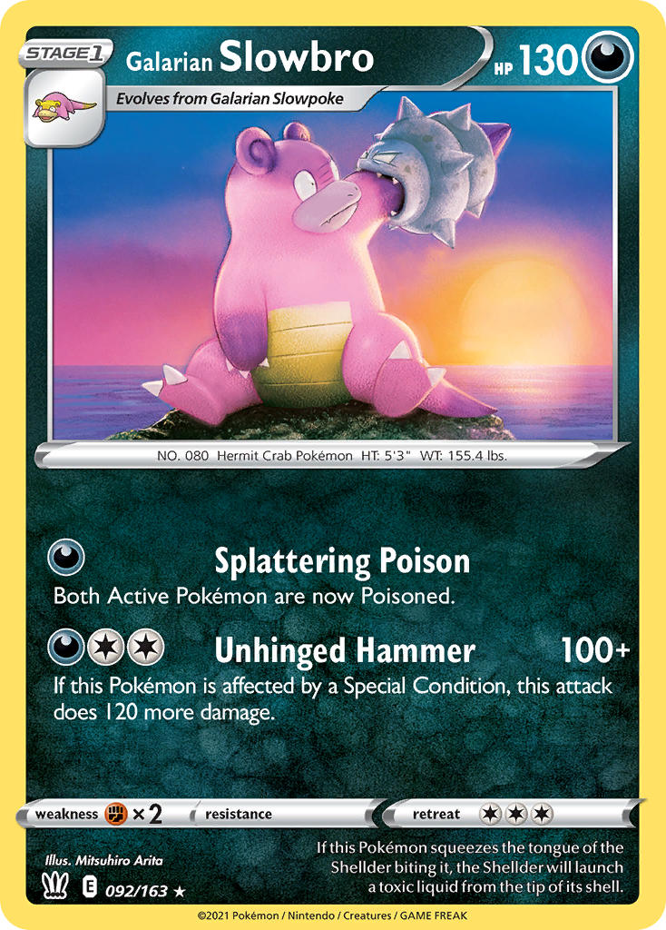 Galarian Slowbro 92/163 Reverse Rare