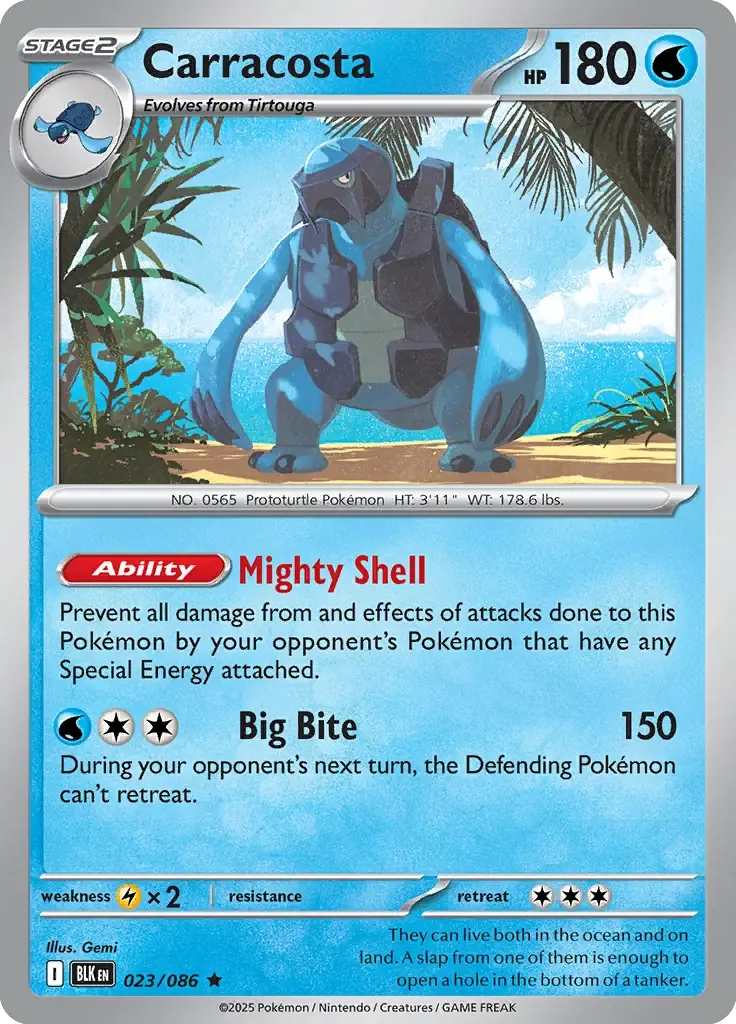 Carracosta 023/086 Holo Rare