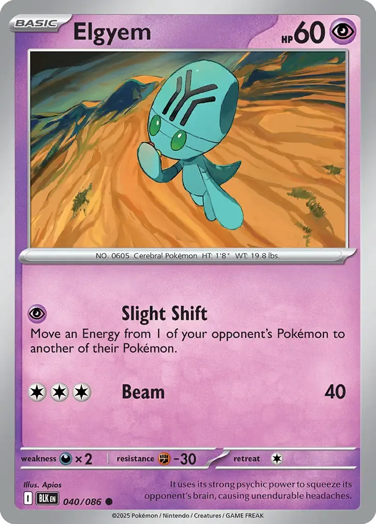 Elgyem 040/086 Master Ball Holo Common