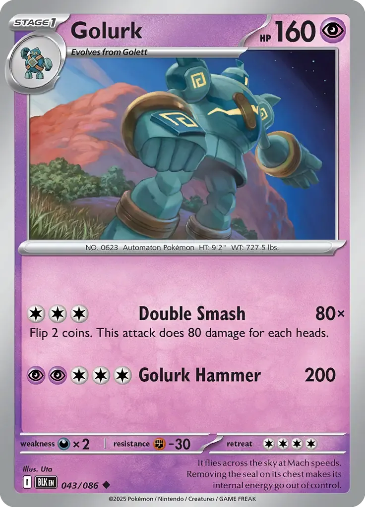 Golurk 043/086 Master Ball Holo Uncommon