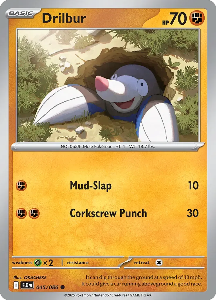 Drilbur 045/086 Poké Ball Holo Common