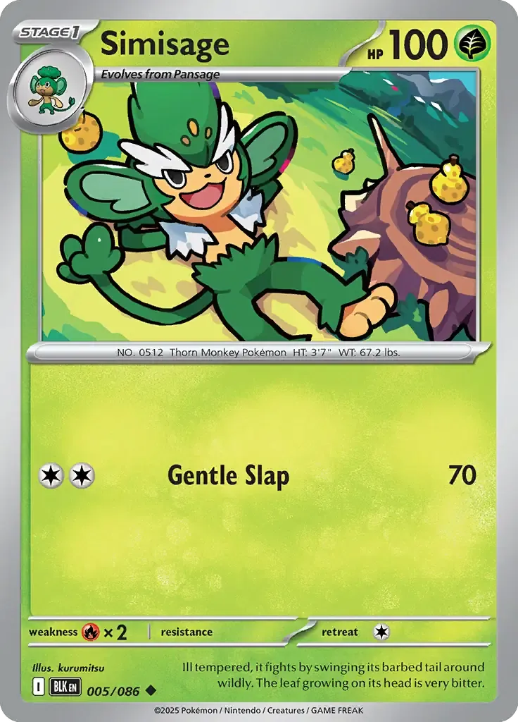 Simisage 005/086 Poké Ball Holo Uncommon