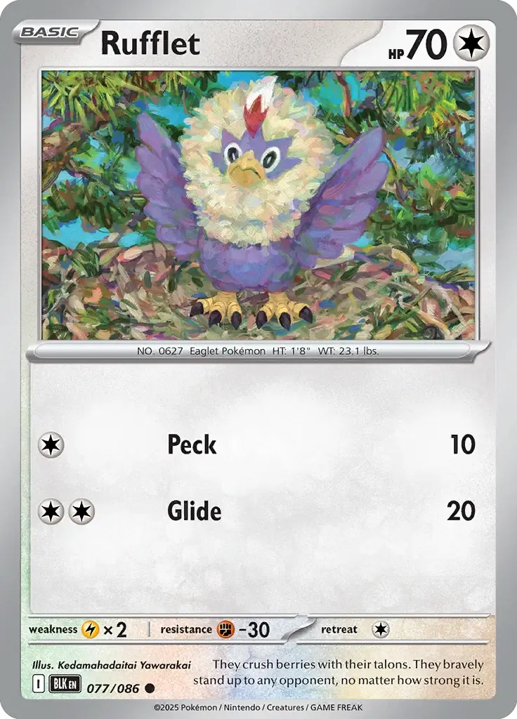 Rufflet 077/086 Master Ball Holo Common