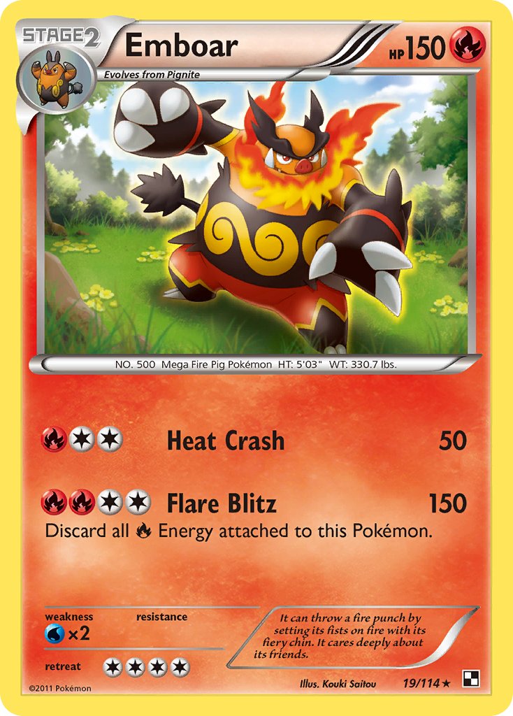 Emboar 19/114 Reverse Rare - MissingNo.
