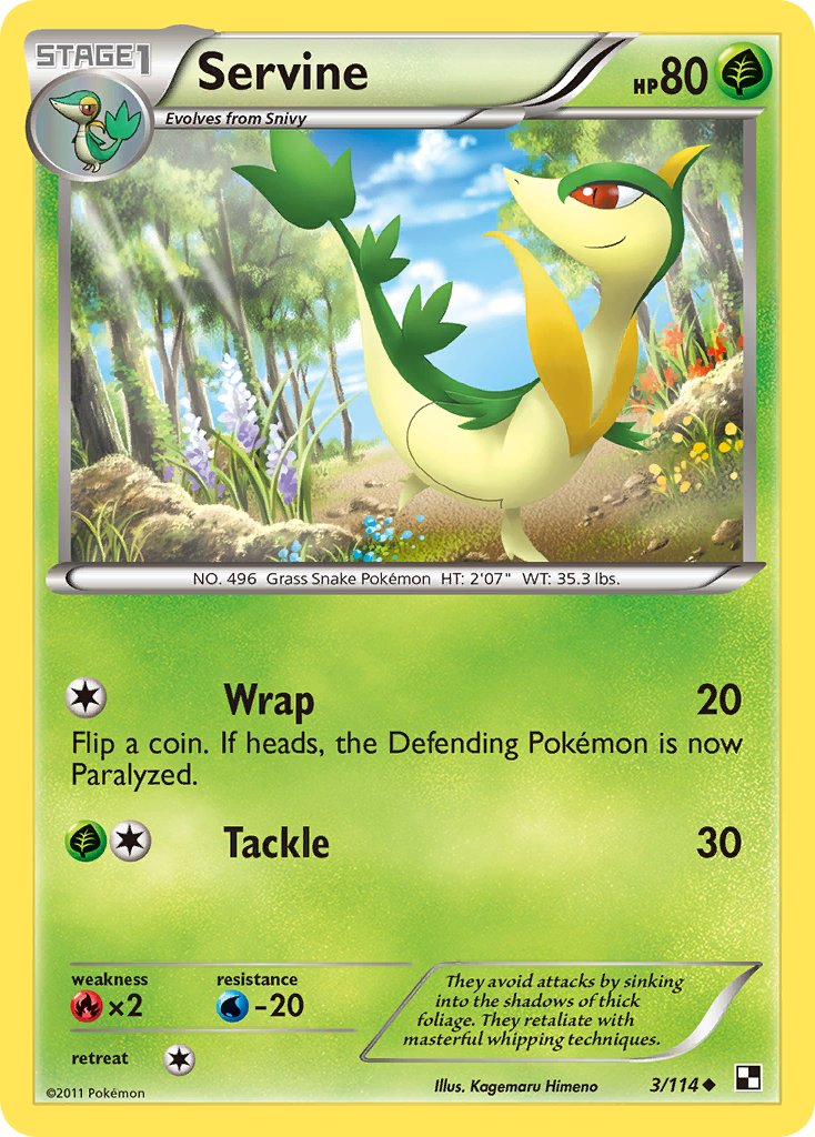 Servine 3/114 Reverse Uncommon - MissingNo.