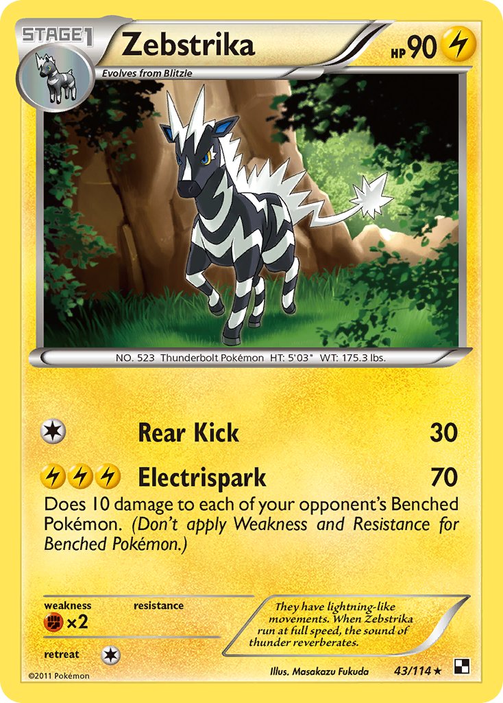 Zebstrika 43/114 Non-Holo Rare - MissingNo.