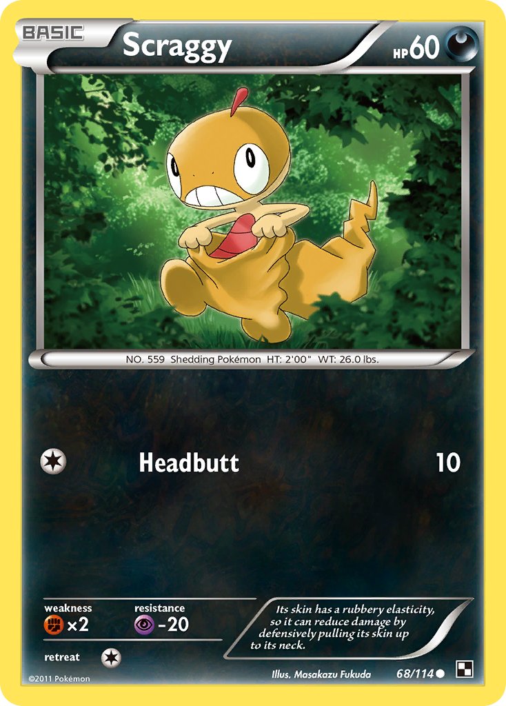 Scraggy 68/114 Reverse Common - MissingNo.