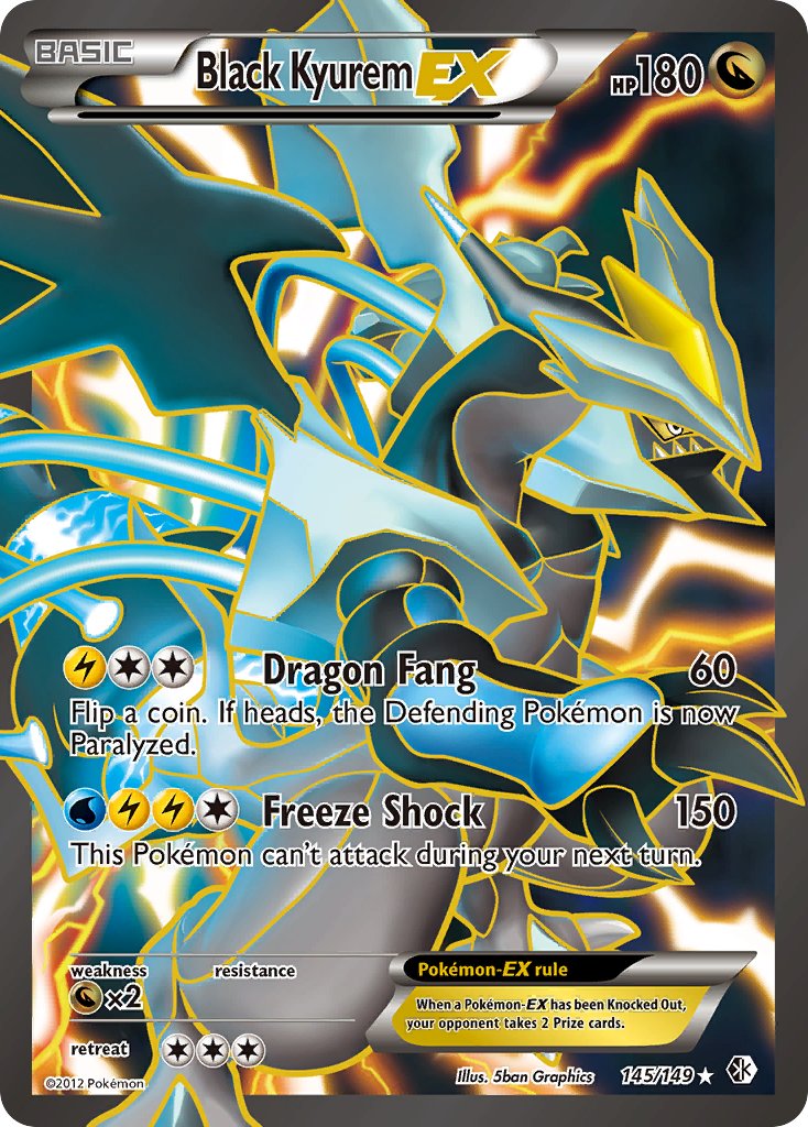 Black Kyurem EX 145/149 Holo Ultra Rare EX - MissingNo.