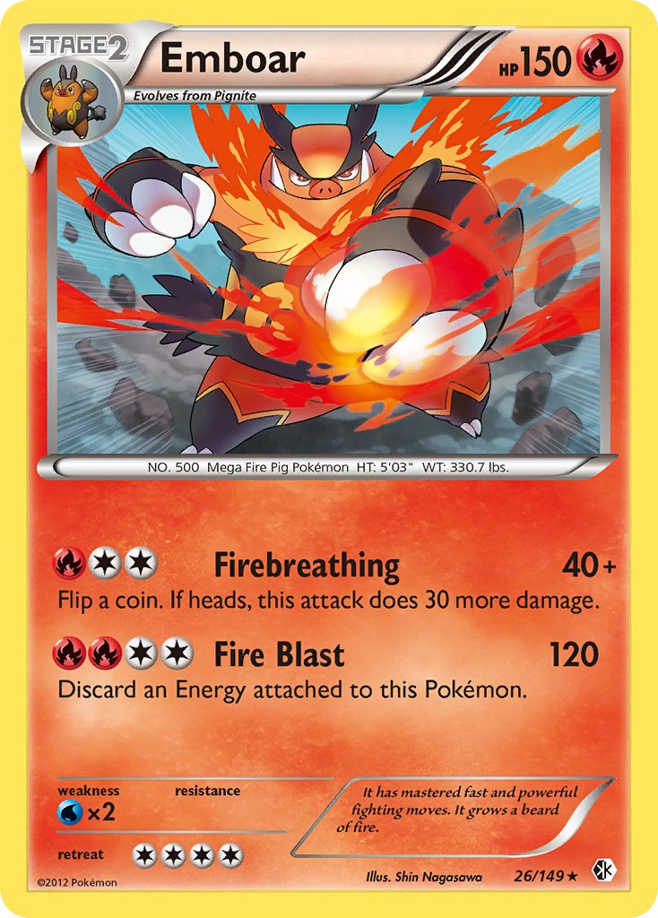 Emboar 26/149 Reverse Rare - MissingNo.