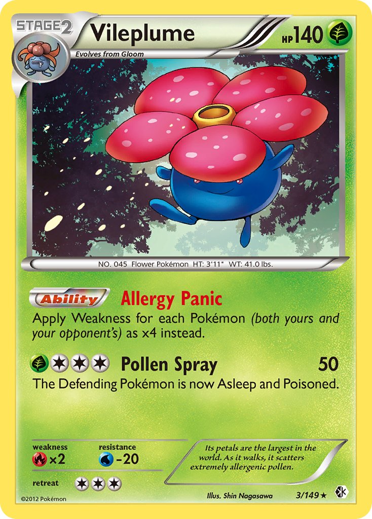 Vileplume 3/149 Holo Rare - MissingNo.