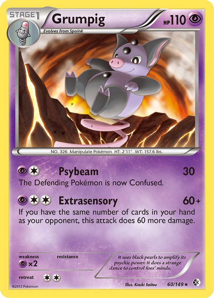 Grumpig 60/149 Reverse Rare - MissingNo.