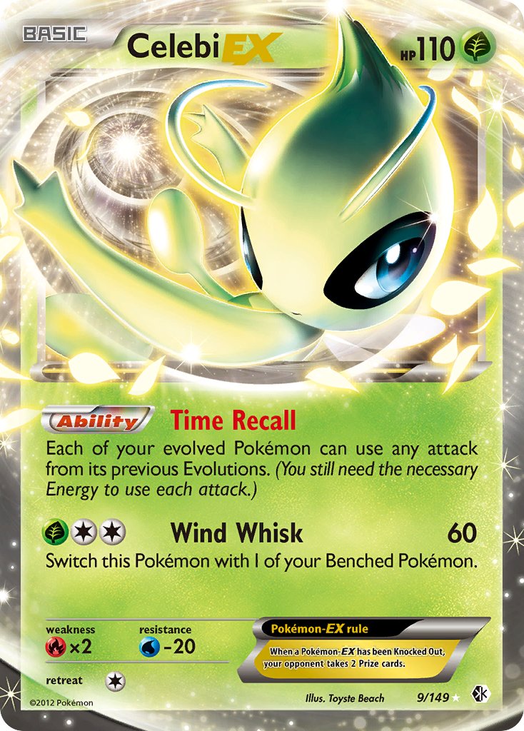 Celebi EX 9/149 Holo Rare EX - MissingNo.