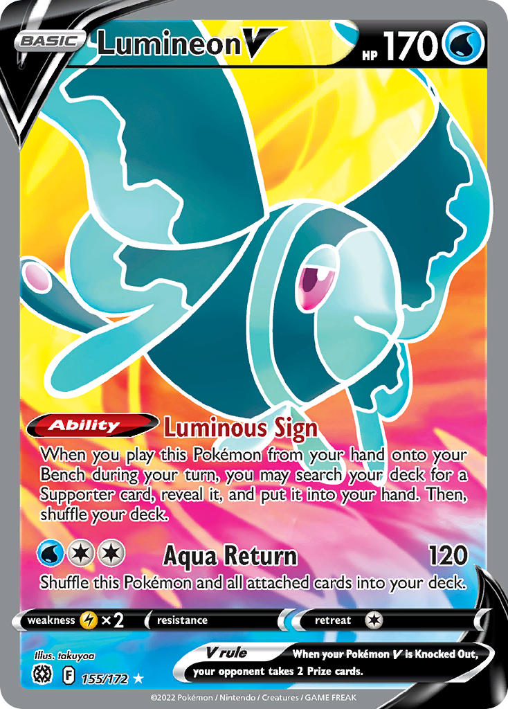 Lumineon V 155/172 Holo Ultra Rare V