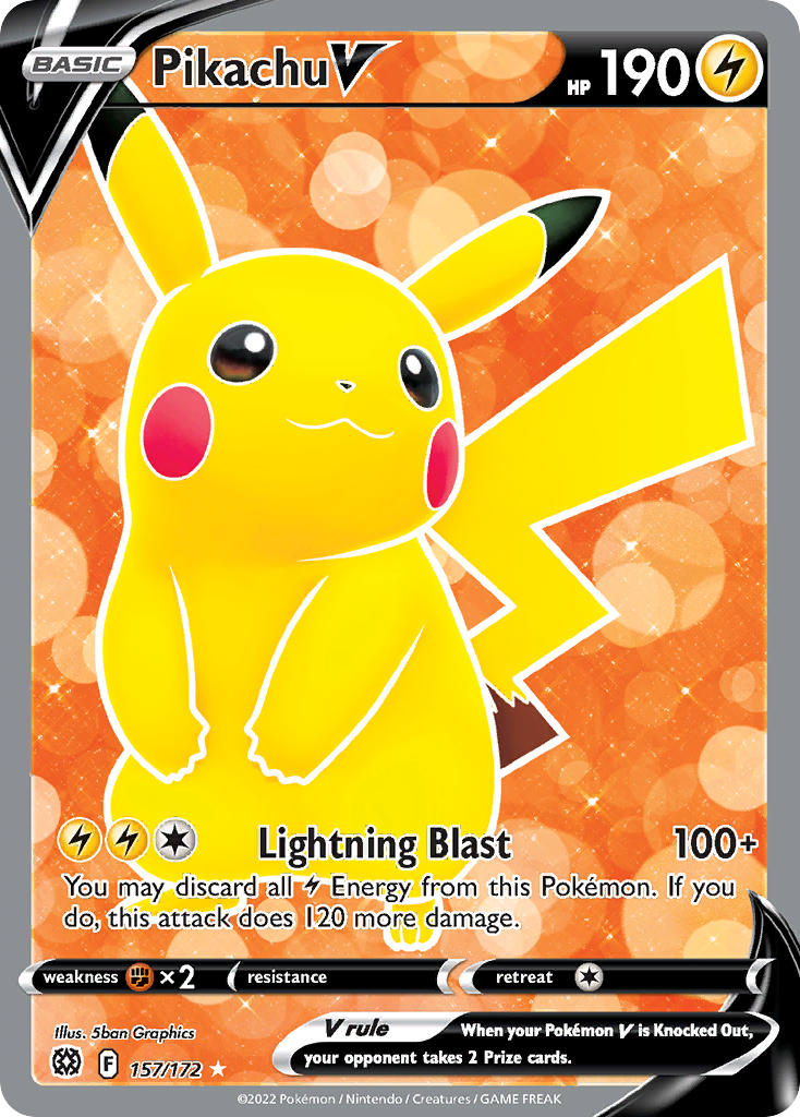 Pikachu V 157/172 Holo Ultra Rare V