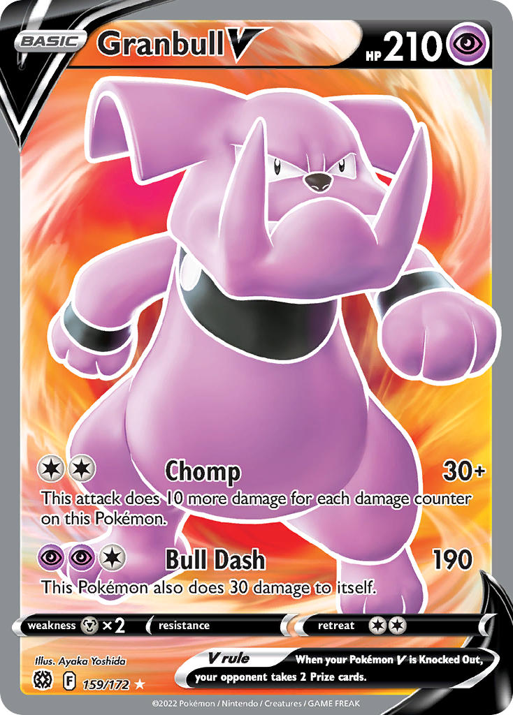 Granbull V 159/172 Holo Ultra Rare V