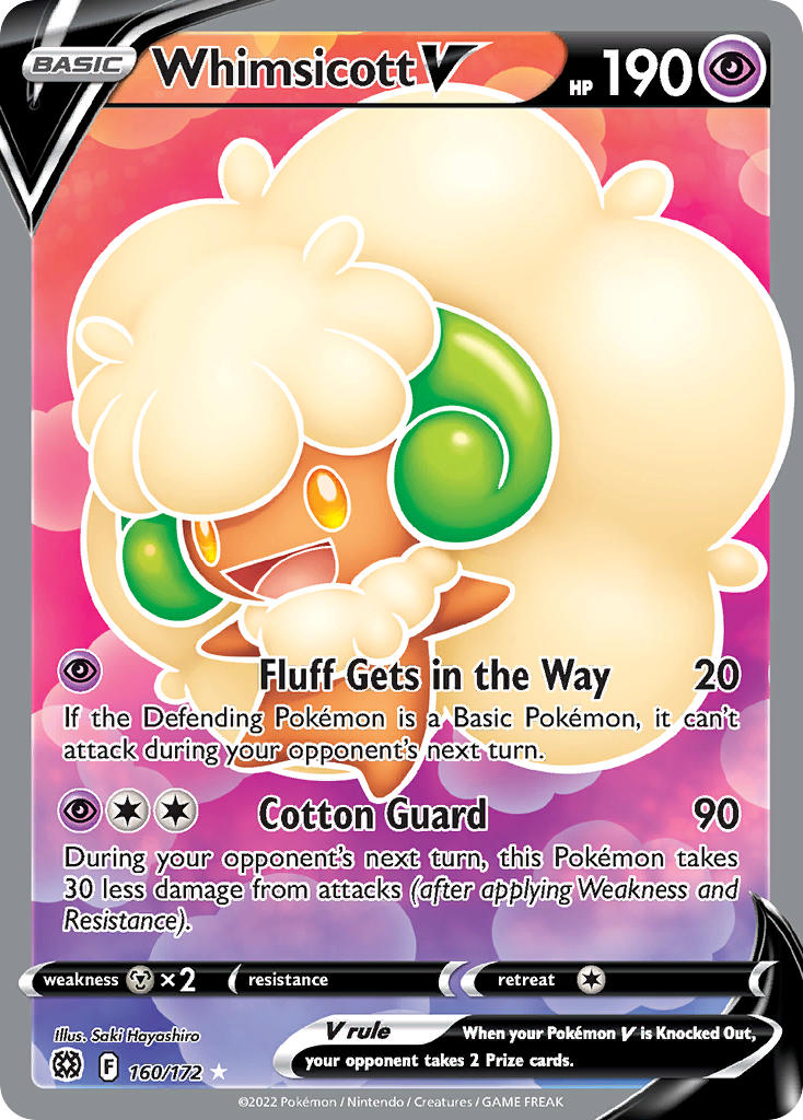 Whimsicott V 160/172 Holo Ultra Rare V