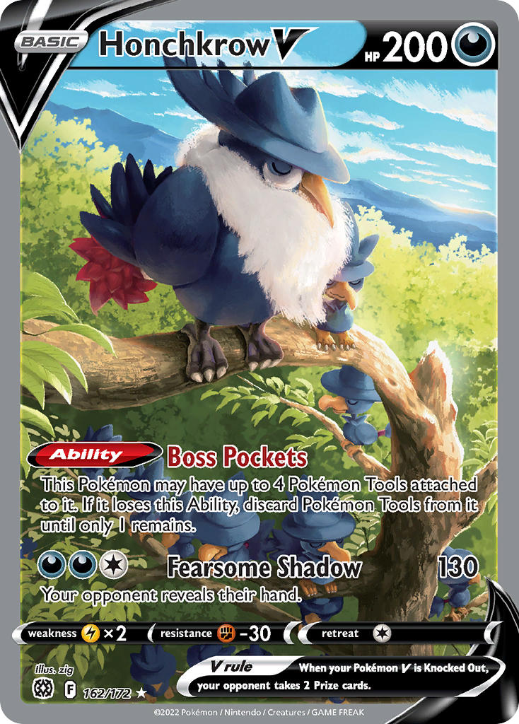 Honchkrow V 162/172 Holo Ultra Rare V