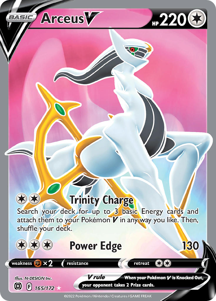 Arceus V 165/172 Holo Ultra Rare V